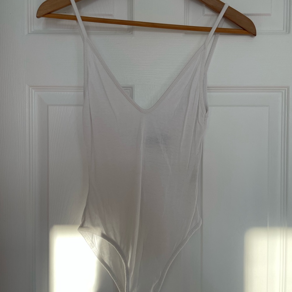 White Boohoo Bodysuit